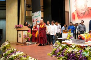 His Holiness The Dalai Lama Entering to the stage to address tibetan people from Odisha