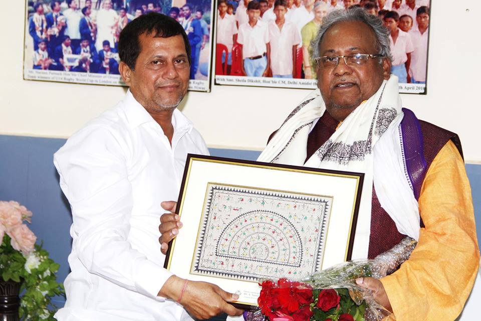 Sri Hari Narayan Rajbhar, with Prof. Achyuta Samanta