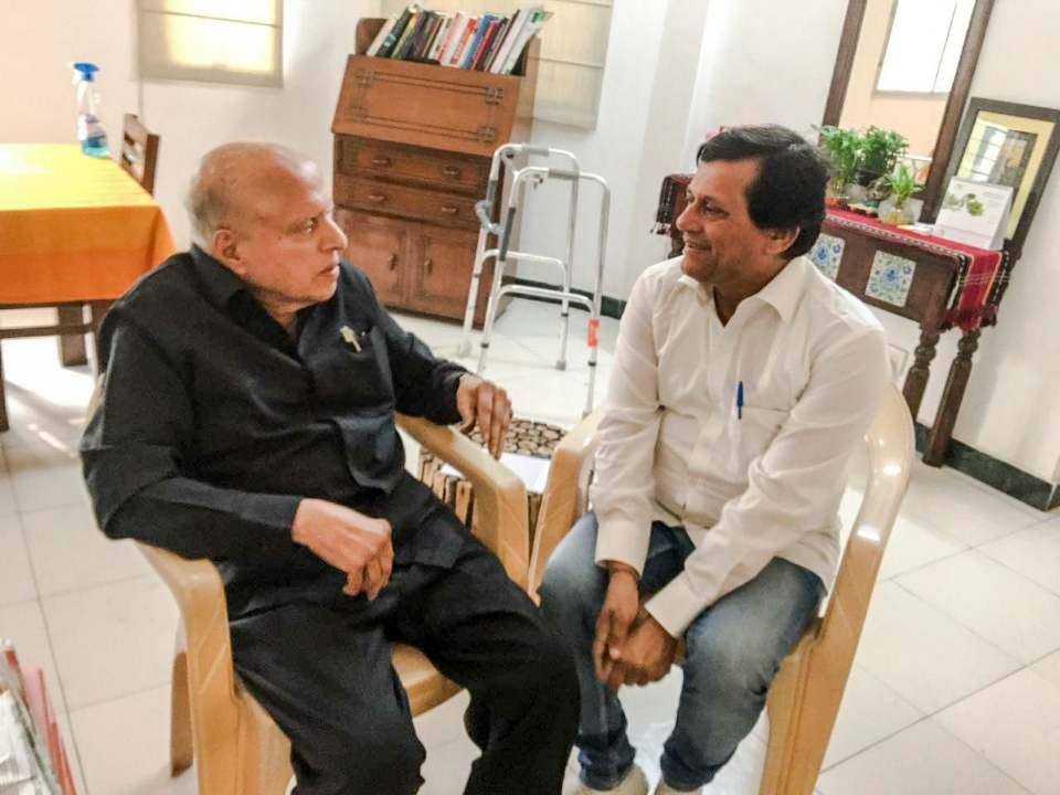 Dr. M.S. Swaminathan in discussion with Prof. Achyuta Samanta
