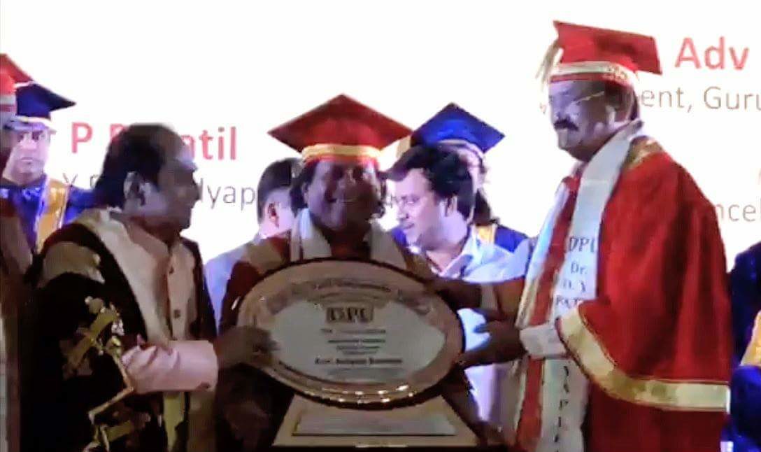 Achyuta Samanta conferred with the honorary doctorate by Dr. DY Patil Vidyapeeth, Pune