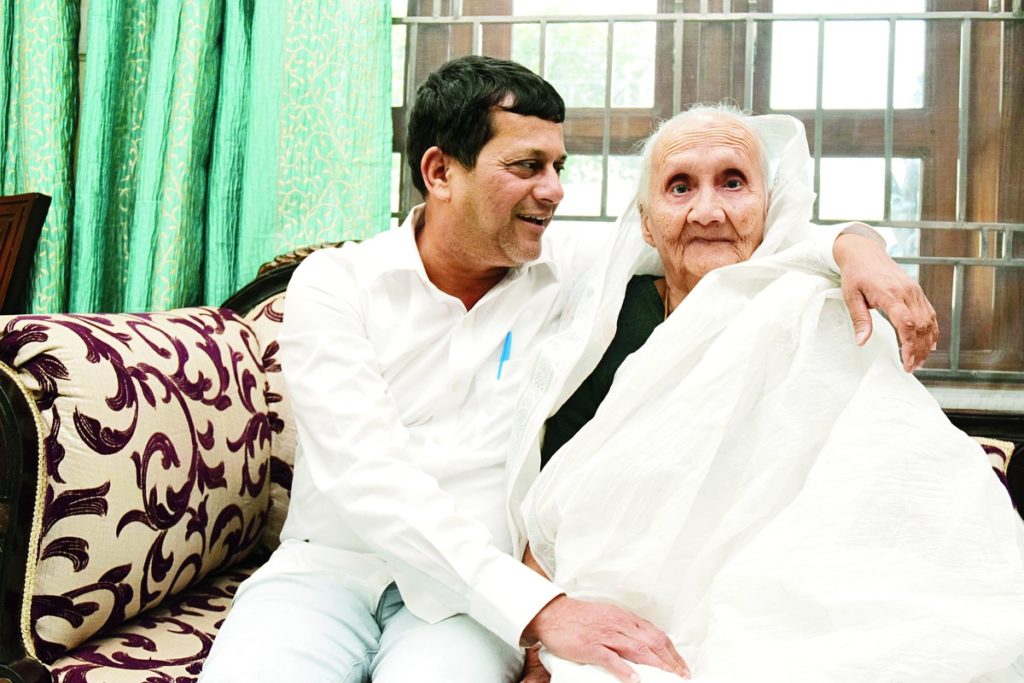 Prof. Achyuta Samanta with his Mother