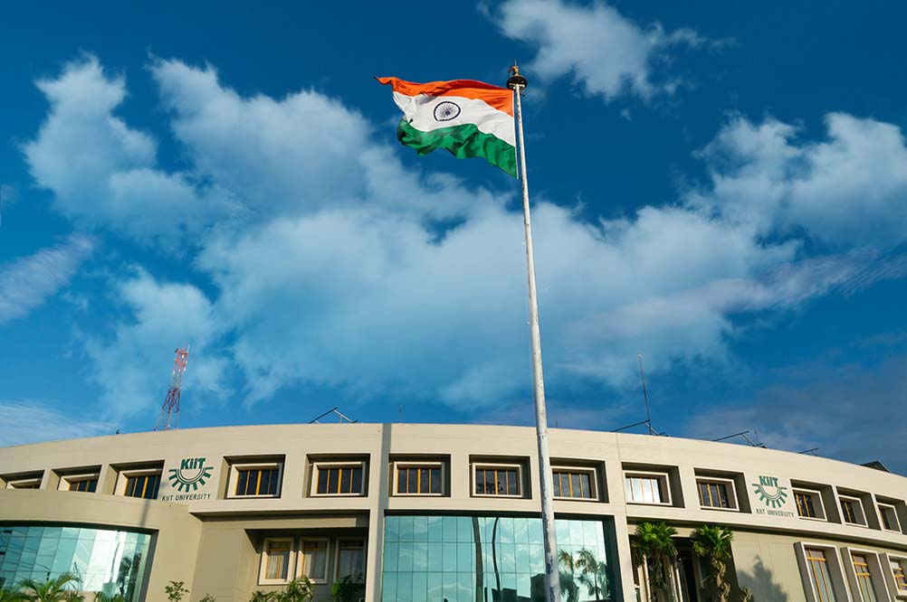 KIIT University With Indian Flag