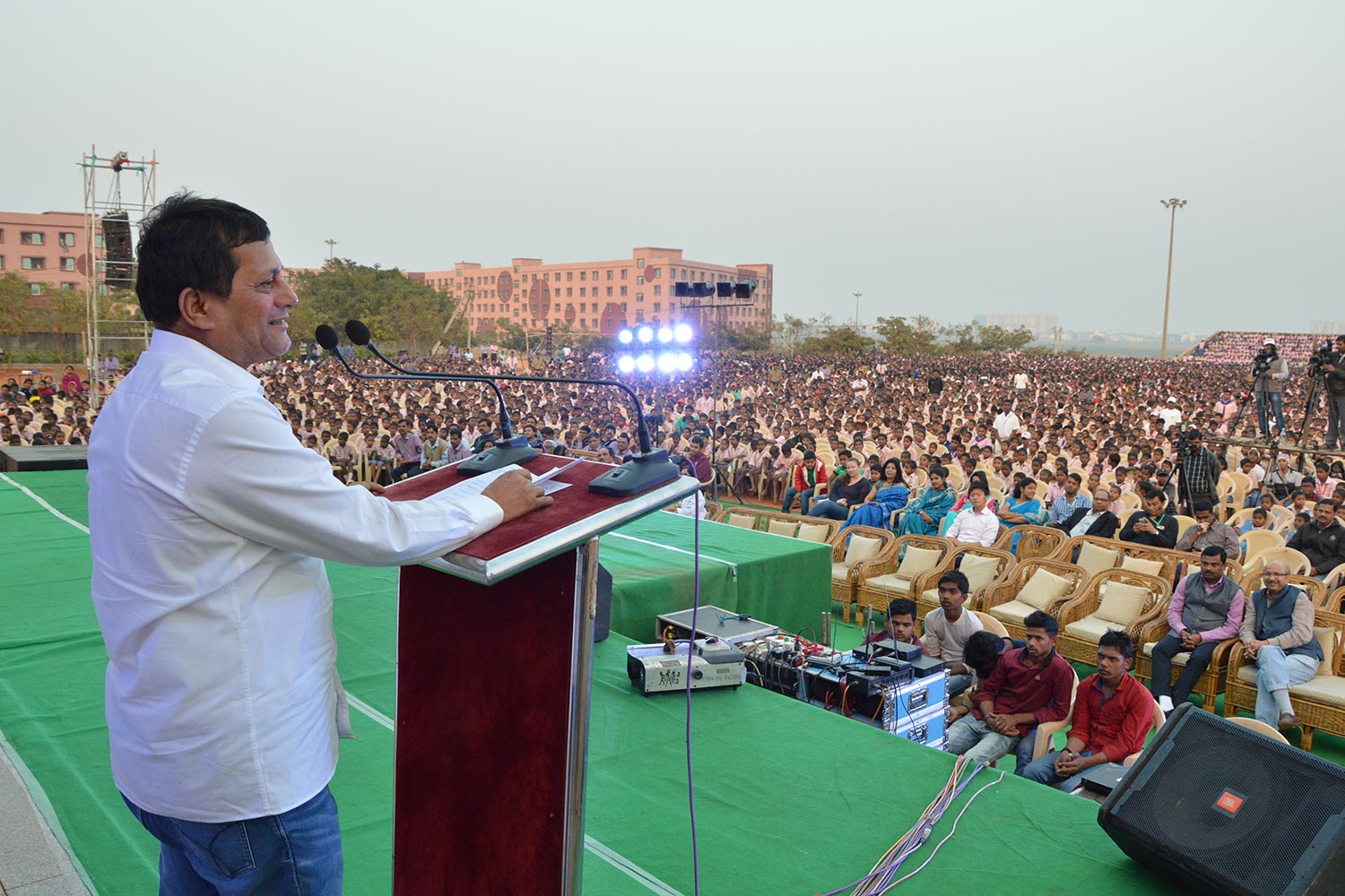 Achyuta Samanta Giving Speech KISS Students