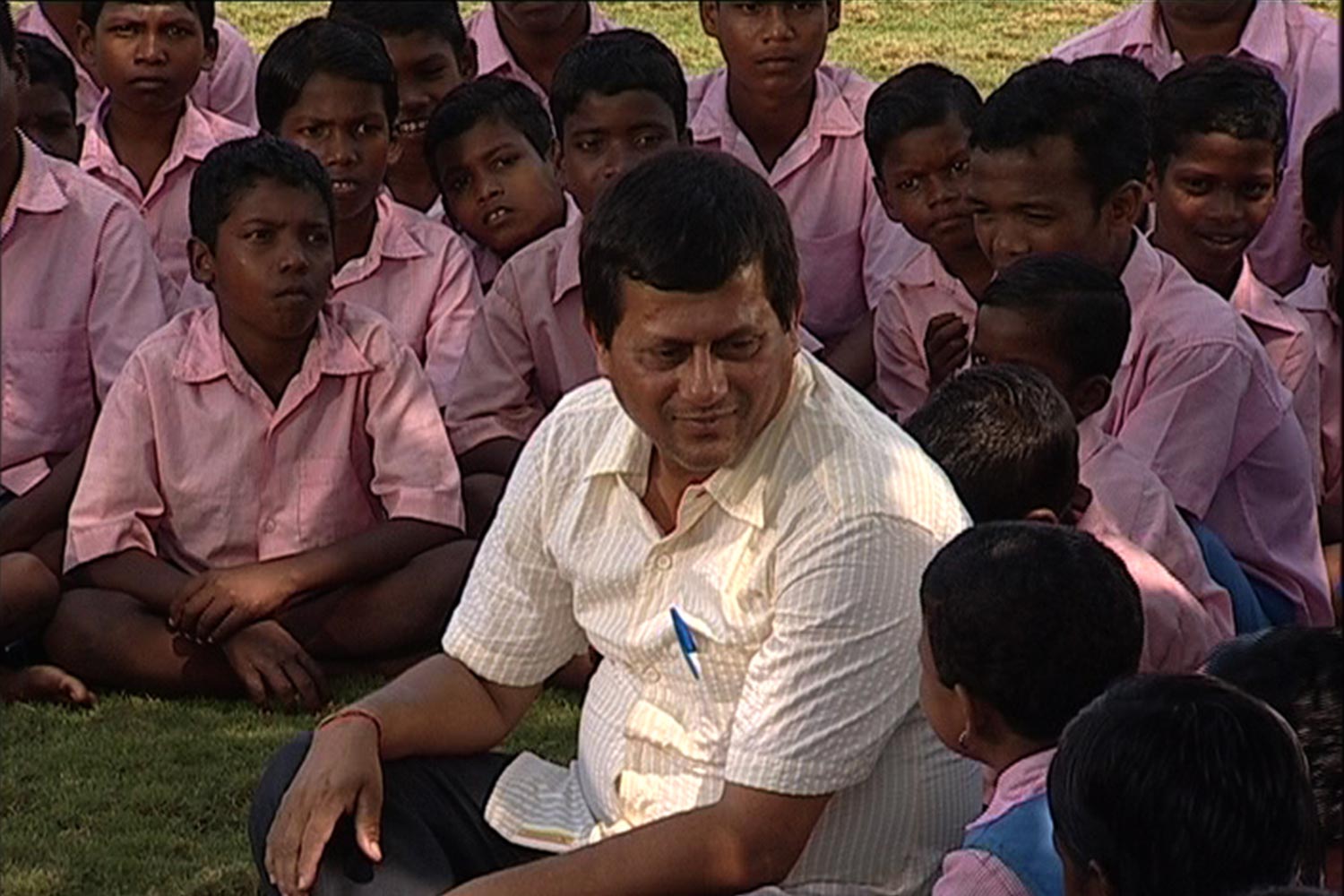 Young Achyuta Samanta with KISS Students