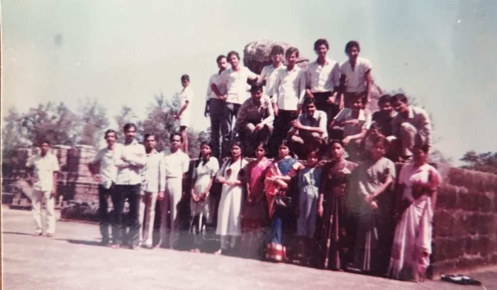 Achyuta Samanta with college friends