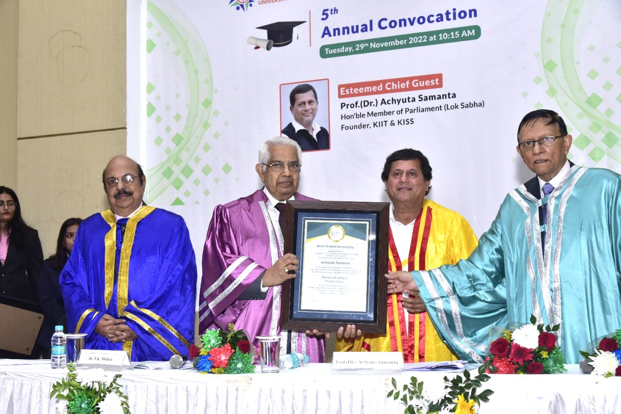 Achyuta Samanta receives Honorary Doctorate Degree from Birla Global University